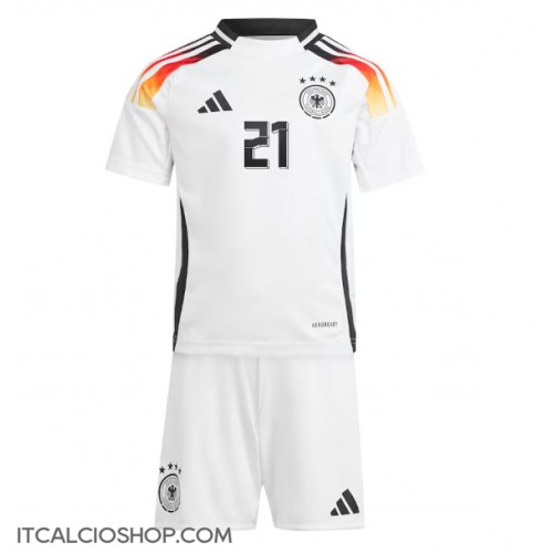 Germania Ilkay Gundogan #21 Prima Maglia Bambino Europei 2024 Manica Corta (+ Pantaloni corti)